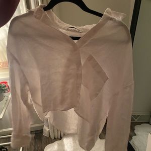 zara white blouse